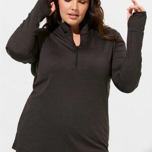 Torrid Super Soft Performance Jersey Half Zip Top 3X BNWT